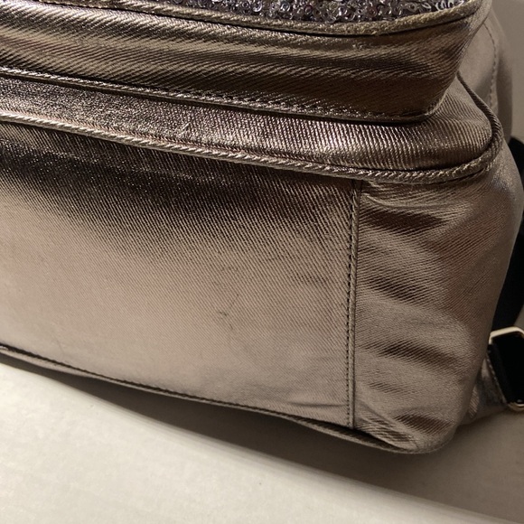 Nine West Silver Sequinned Backpack - Picture 9 of 12